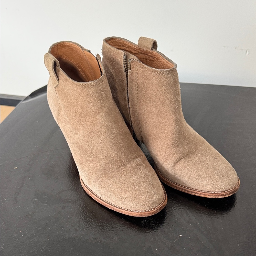 Madewell Taupe Suede Ankle Booties
